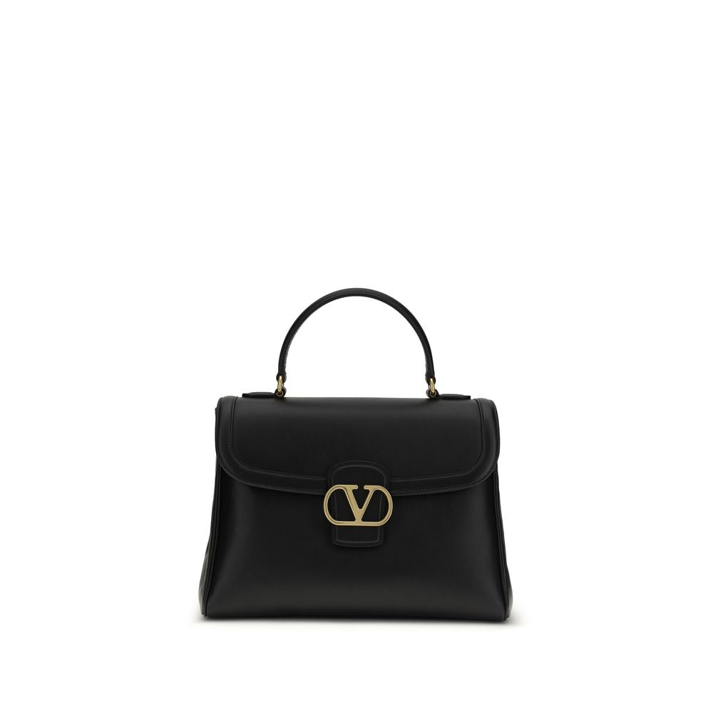 Valentino Garavani Black Calf Leather Bos Taurus Shoulder Bag